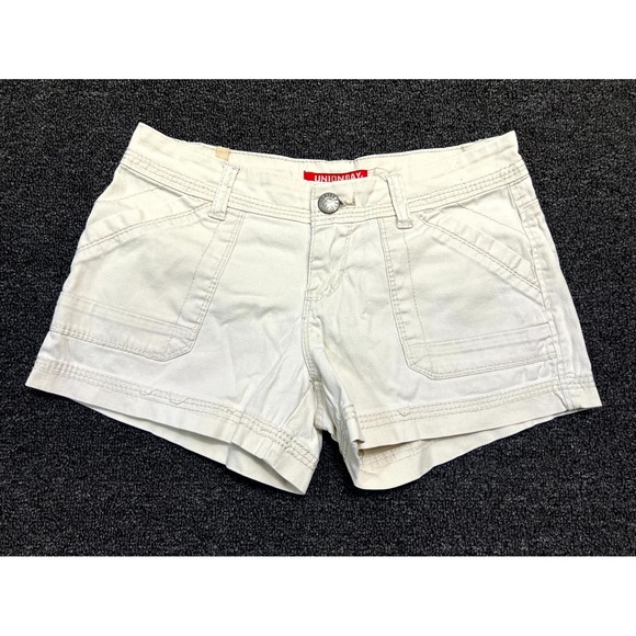 UNIONBAY Pants - UNIONBAY Chino Shorts Womens Size 5 White Cotton Stretch Utility High Waisted